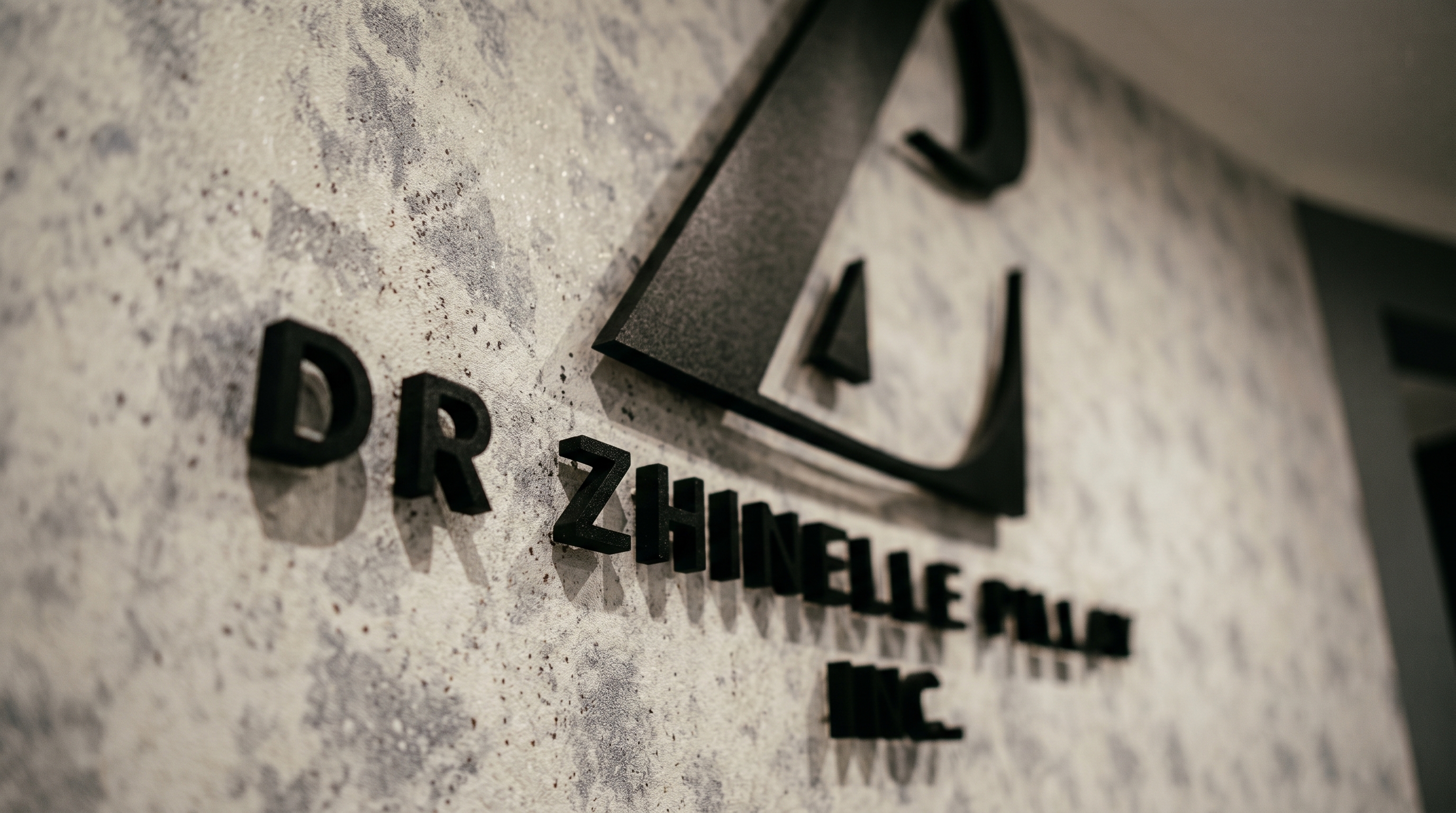 Close-up of the practice wall signage