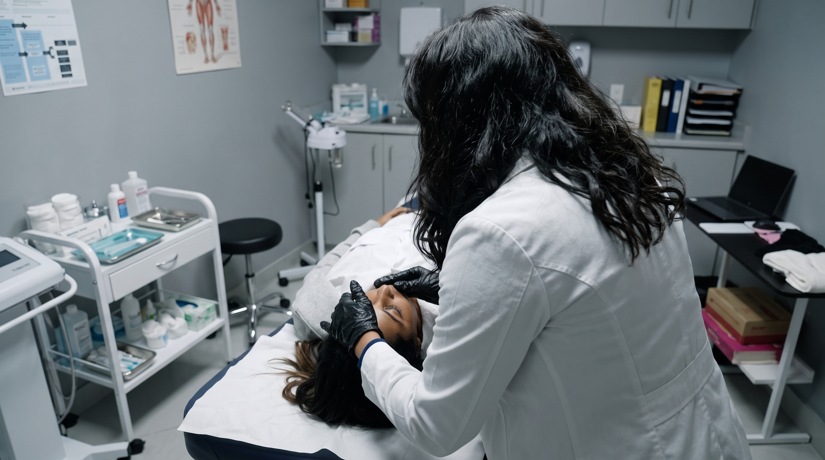 Dr Pillay at work in a treatment room