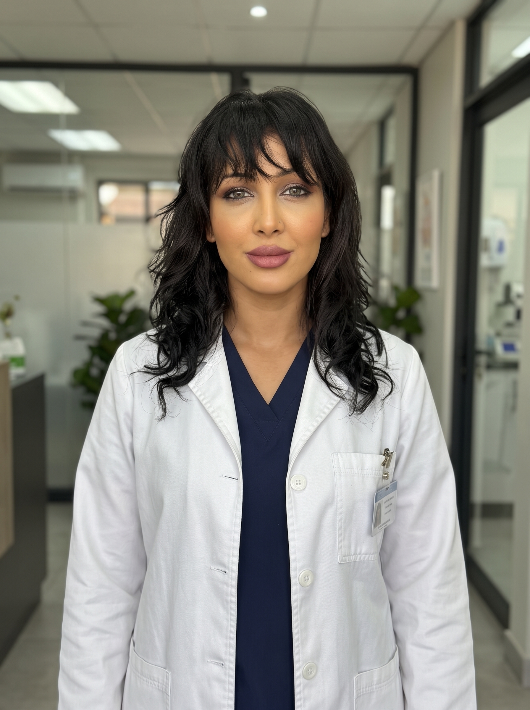 Dr Zhinelle Pillay in her white coat at the practice