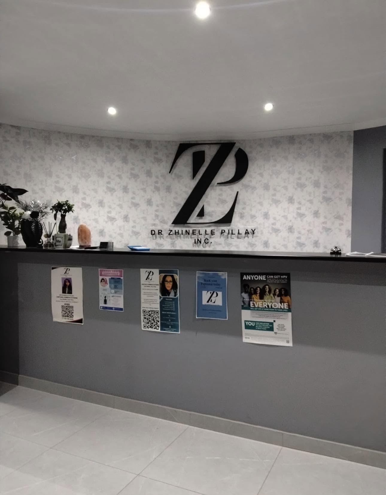 The reception desk at Dr Zhinelle Pillay’s practice